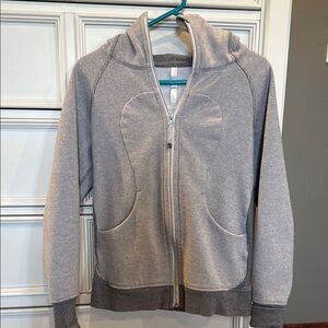Lululemon Athletica Scuba full length zip-up Heather Gray